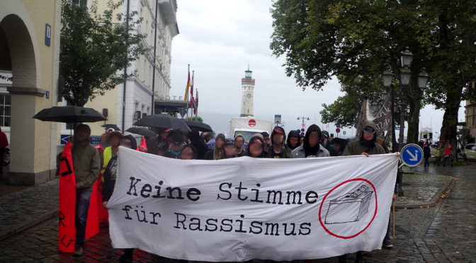 9.9.2017: Demo »Keine Stimme für Rassismus« in Lindau (© S. Lipp)