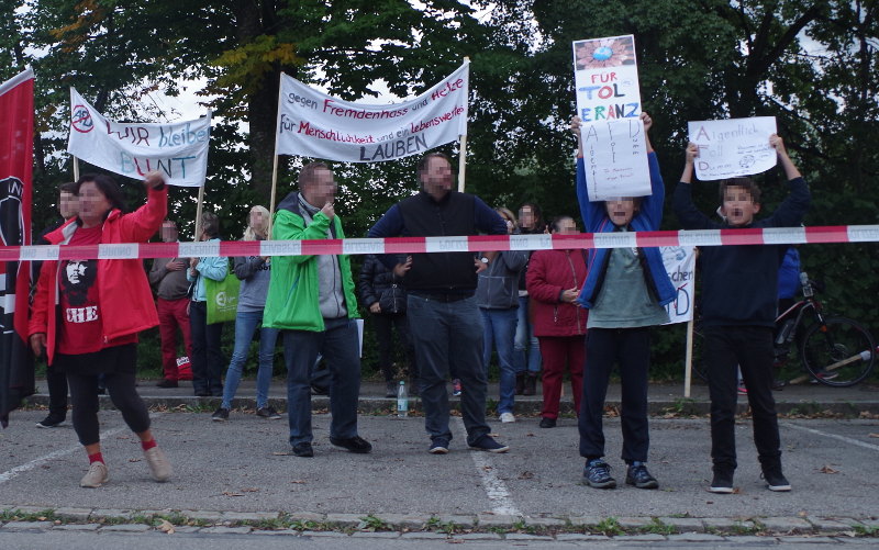 Protest gegen die AfD am 17.9.17 in Lauben ©S. Lipp