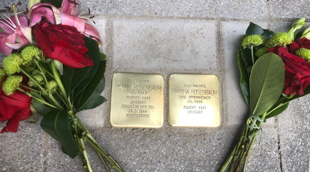 Zur Erinnerung an Benno und Martha Rosenbaum verlegt Gunter Demnig am 29. Dezember 2019 Stolpersteine in der Kalchstraße 11.