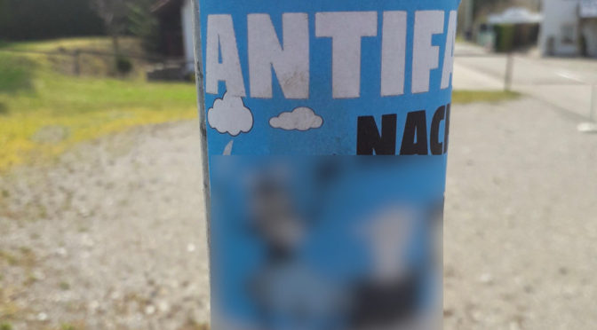 Rassistischer Anti-Antifa-Sticker