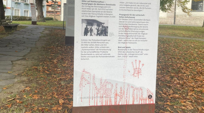Ausstellung über NS-Opfer mehrfach in einer Nacht angegriffen
