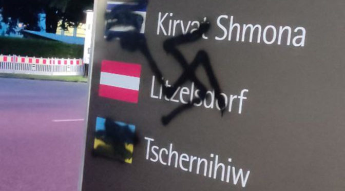 Israelische und ukrainische Partnerstädte in Memmingen mit Hakenkreuz beschmiert