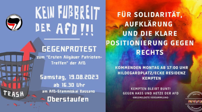 Proteste gegen AfD in Kempten und Oberstaufen