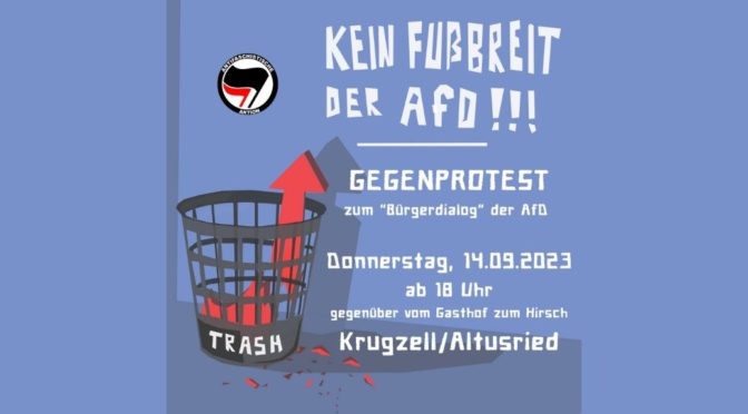 Gegenprotest in Krugzell: »Kein Fußbreit der AfD!«